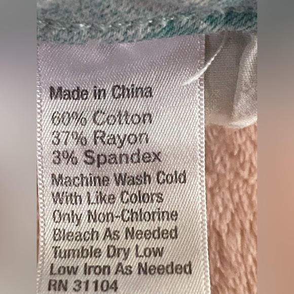 Blue Palm Print Summer Jean Shorts - Picture 5 of 5